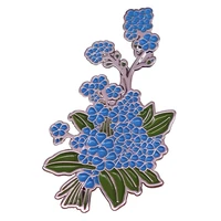 b0103 forget me not brooch blue flower badge symbol of eternal love for clothing enamel pins lapel pins for backpacks badges