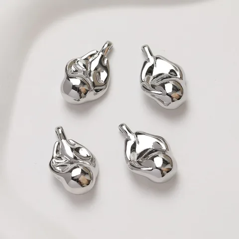 Позолоченные латунные подвески в форме капли воды, 2 шт.