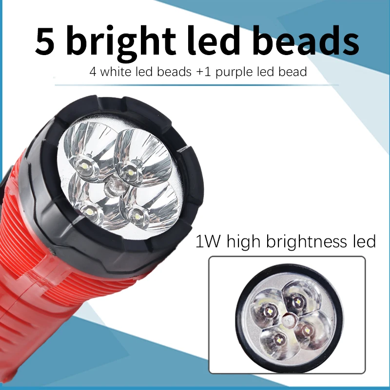 Светодиодный портативный перезаряжаемый фонарик для проверки банкнот все в