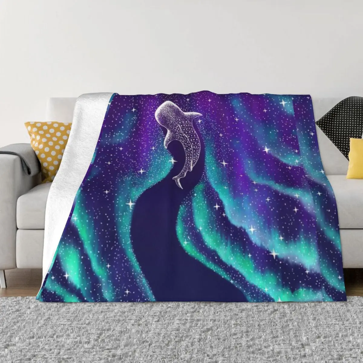 Ультра-мягкое Флисовое одеяло Звездный поед в Северном освещении