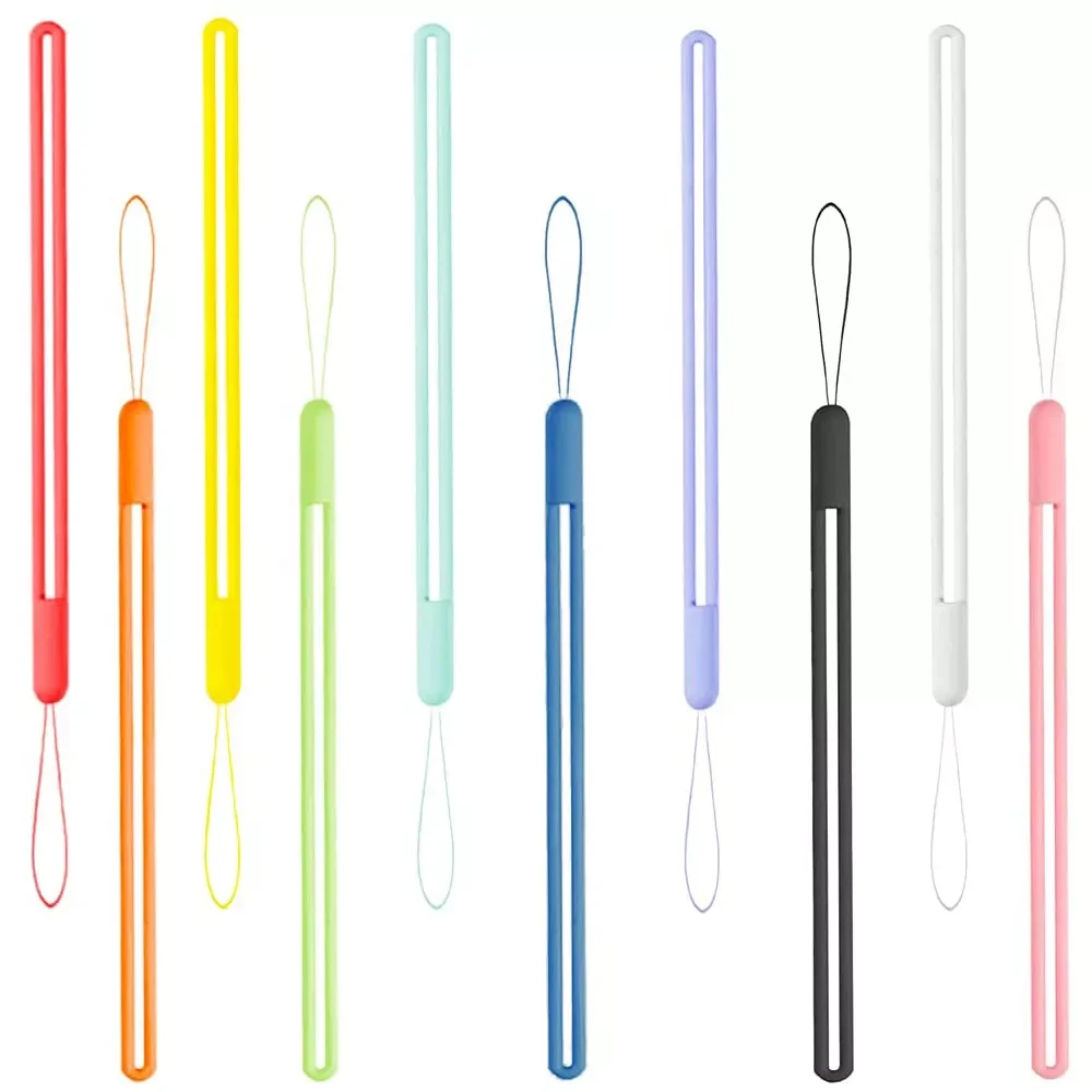 

Free Shipping for Phone Umbrella Water Bottle Camera USB Thumb Drive Keys Badge Silicone Lanyard Strap Wrist Small Short Rubber