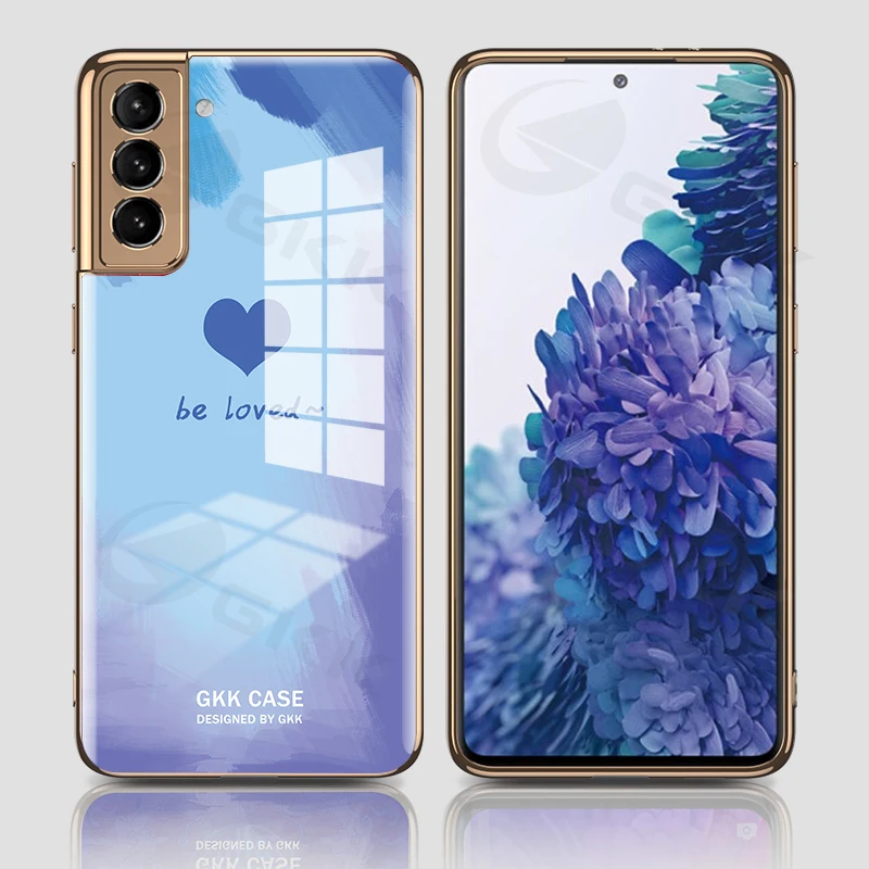 

GKK роскошный чехол с покрытием из закаленного стекла для Samsung Galaxy S21 Plus, ультраударопрочный чехол с краями для Samsung S21 Plus, ультрачехол