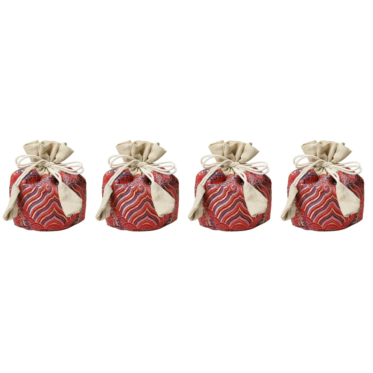 

4x Tea Gift Set Tea Bag Teapot Bag Teacup Storage Portable Teaware Bag for Outdoor Carrying Storage