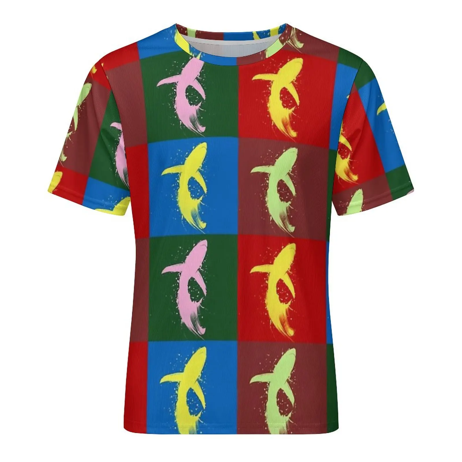 Футболка больших размеров летние футболки с акварельной акулой футболка круглым
