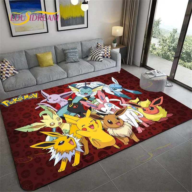 

Anime Pokemon Carpet Kids Carpets Living Room Tea Table Mats Bedroom Rug Washable Floor Mats Household Area Mat Dinosaur Rug