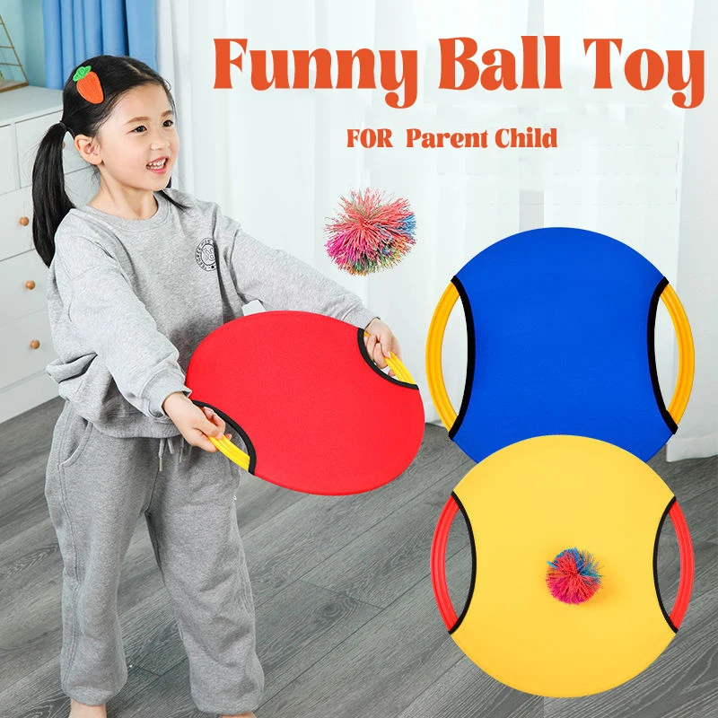 2PCS/SET Funny Kids Toy Racket Catch Ball Game Set Funny Ball Toy Parent Child Easy Apply Throwing Interactive Outdoor Sports