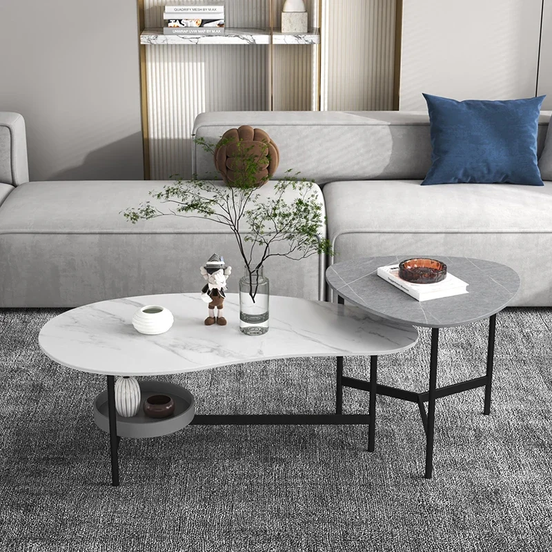 

Set Irregular Coffee Table Unique Minimalist Nordic Tray Low Side Table Hardcover Designer Stolik Kawowy Living Room Accessories