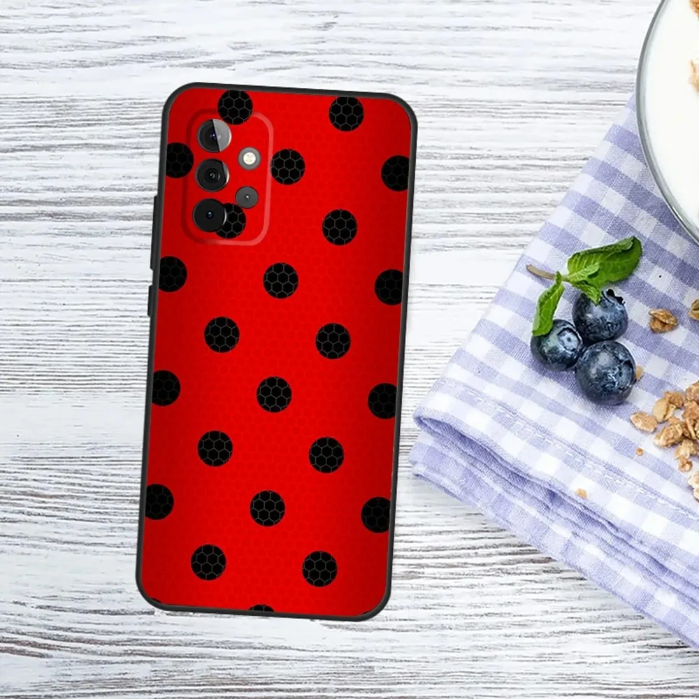 Cat Noir L-Ladybug Couple Phone Case For Samsung Galaxy A13 A21s A22 A31 A32 A52 A53 A71 A80 A91 Soft Black Cover