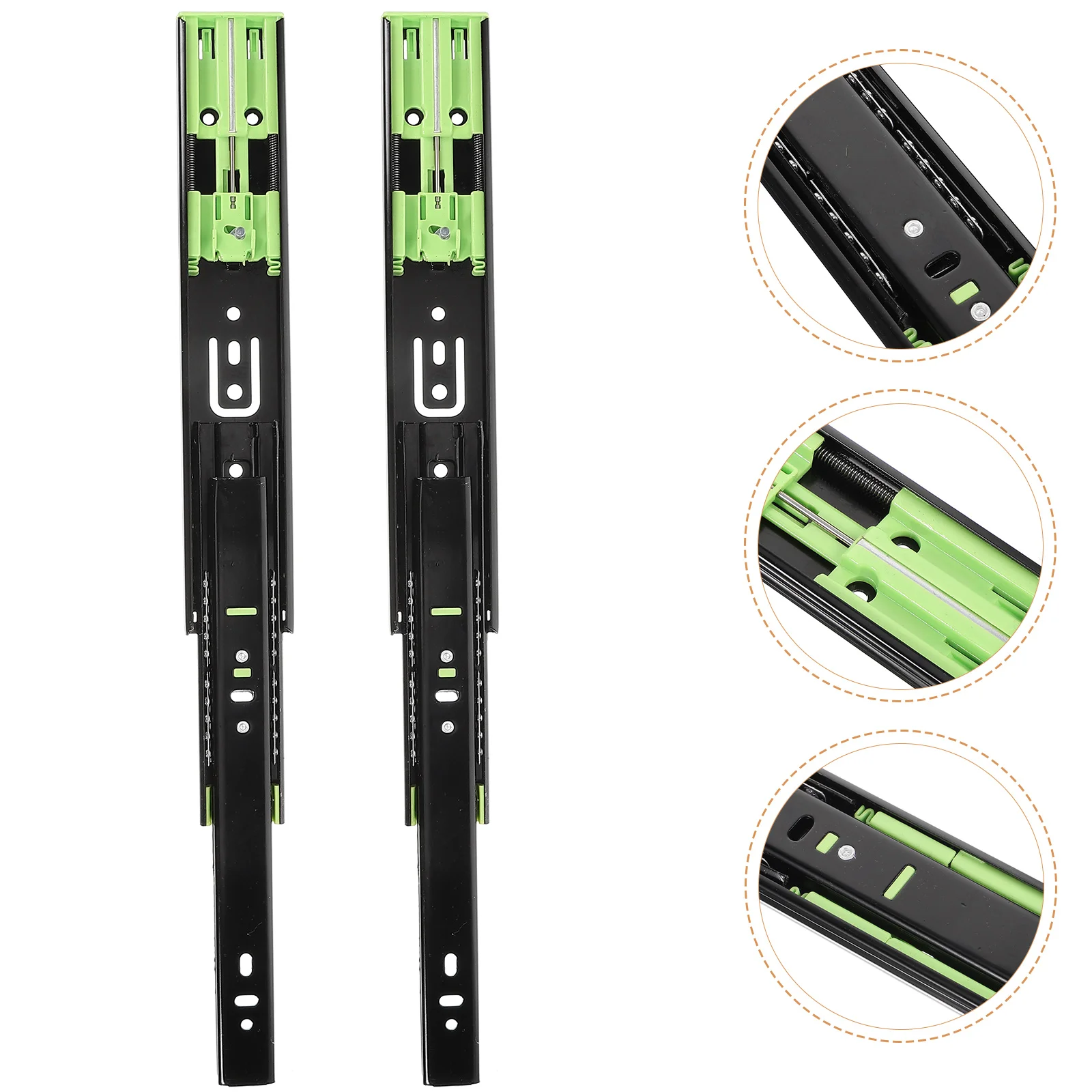 

2 Pcs Side Mount Drawer Slides 10 Inch Guide Rails Guides Track Cabinet Replacement Parts