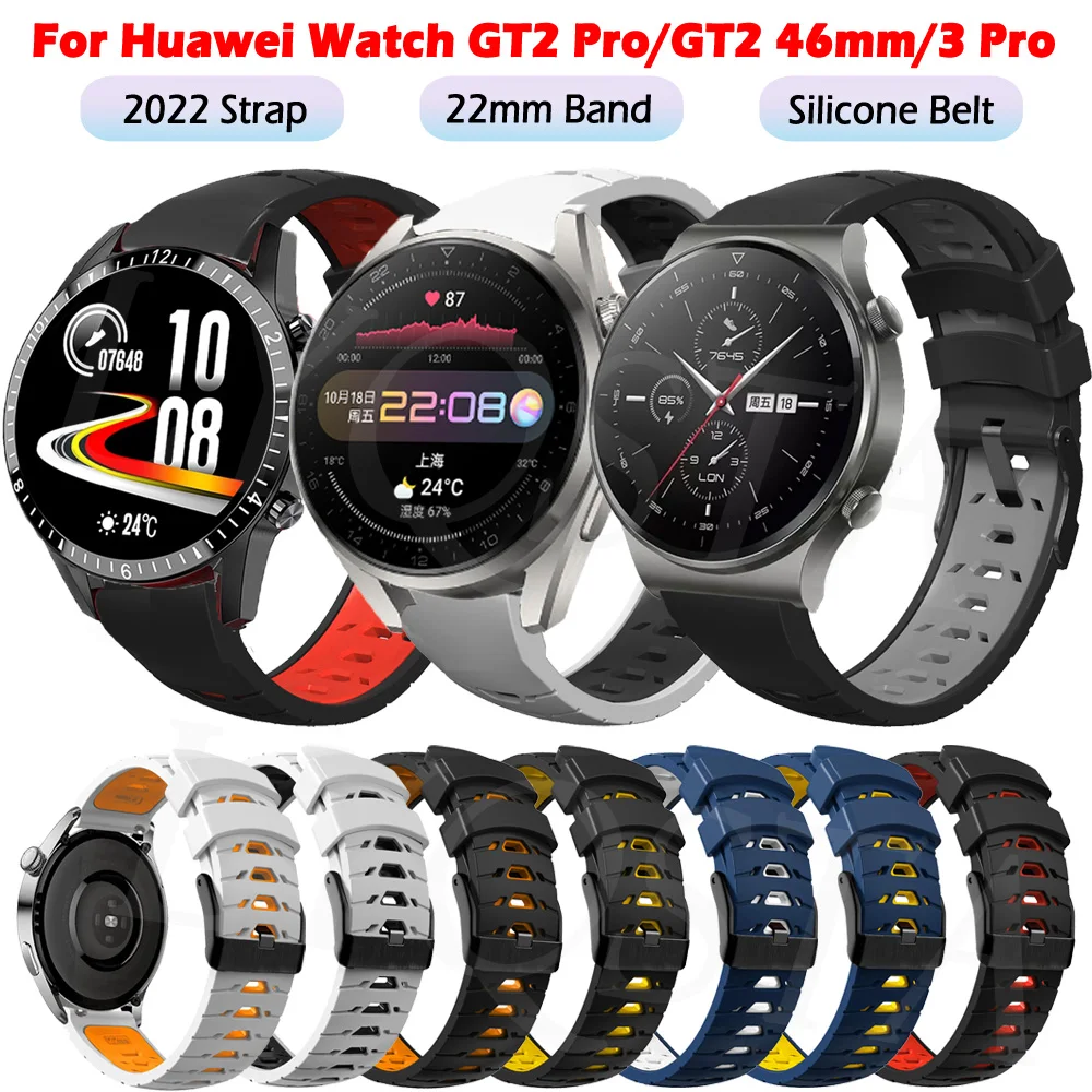 

22mm Silicone Smart Straps For Huawei Watch GT2 Pro GT3 GT 2 3 46mm/3 Pro Bracelet Honor Magic Watch2 46mm Accessories Watchband