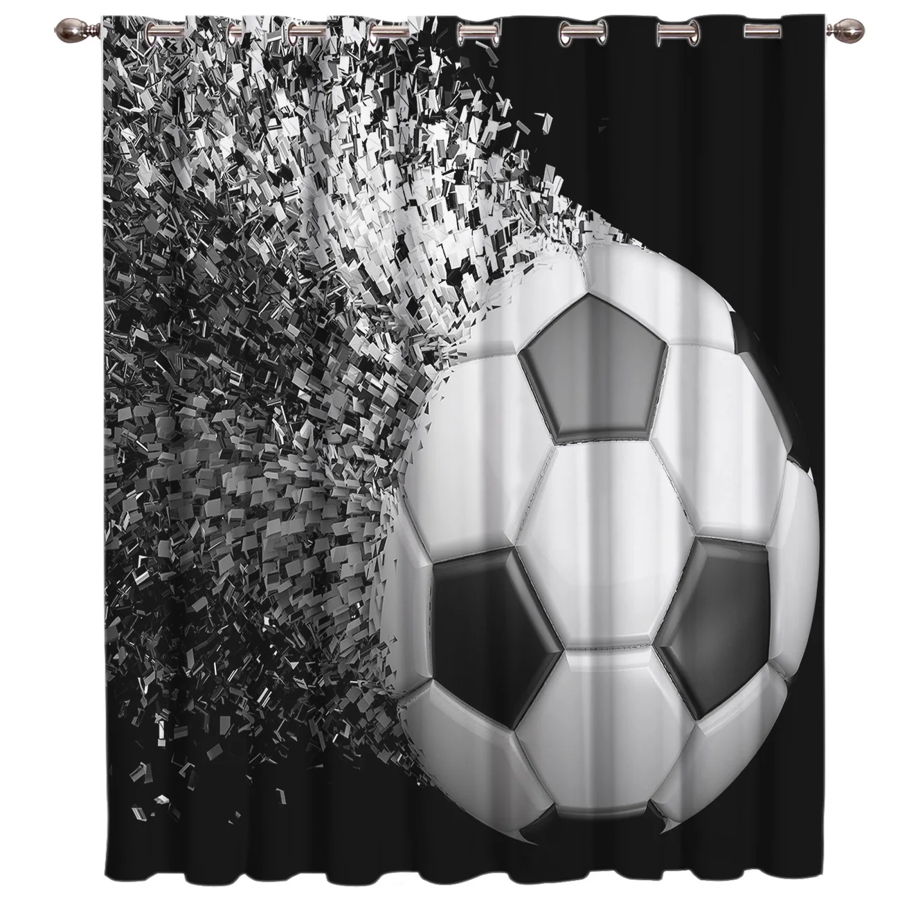 

Cortinas De fútbol con diseño De balones De fútbol, Cortinas 3D Para ventana, Sala De Estar, dormitorio, cocina, Cortinas Para