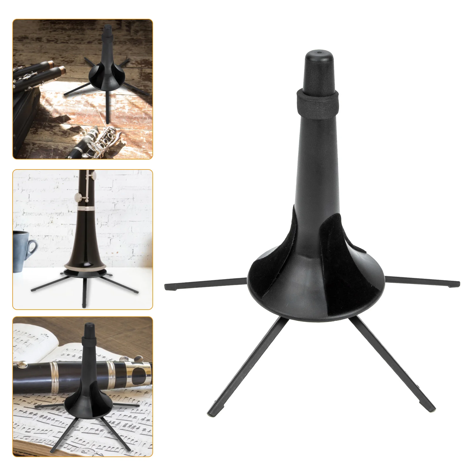 

Flugelhorn Stand Folding Bracket Foldable Trumpet Displaying Holder Cotton Portable Clarinet