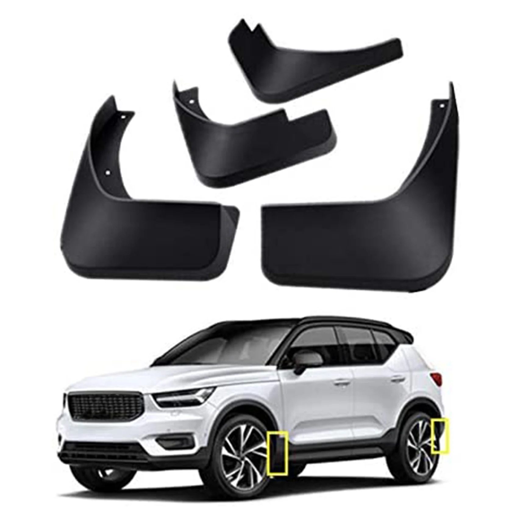 

for Volvo XC40 2018 2019 2020 2021 Mud Flaps Front Rear Splash Guards Fender Kit (Set of Four)