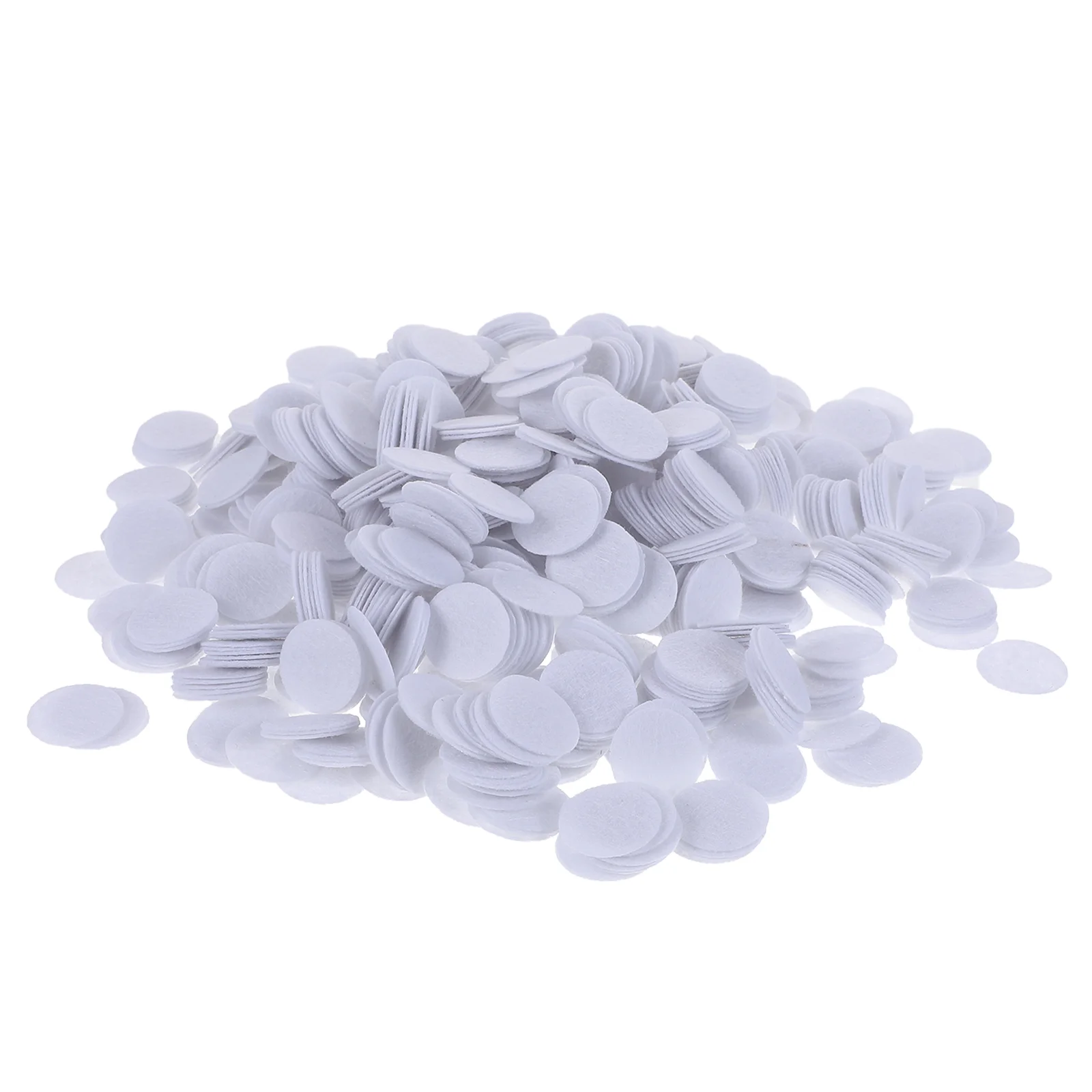 

2000 Pcs Heart Hair Clips Non-woven Gasket Handmade DIY Materials Ornaments Decor White Fabric Round Headdress Accessories