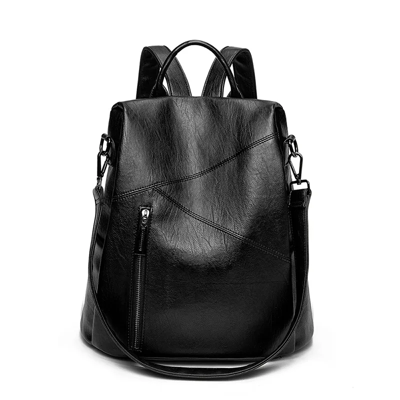 

2022Luxury Famous Brand Designer Washed Leather Women Backpack Female Shoulders Bag Teenager School Bag Fashion Women's Bags