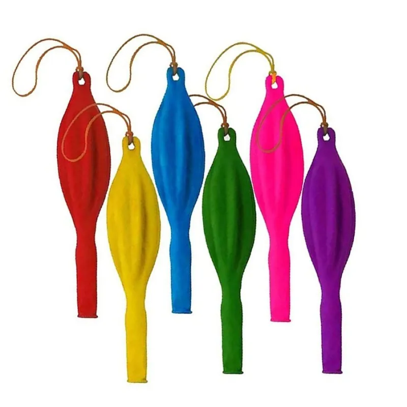 

5Psc/Set Different Weight Punch Balloon Colourful Bounce Balloons With Rubber Band Handle For Party Favor Birthday Halloween Day