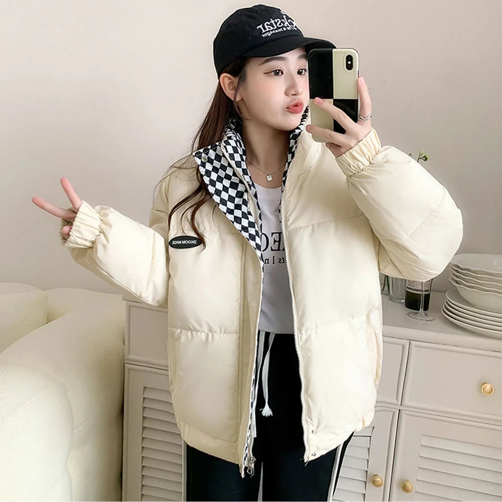 Winter Clothes Women 2022 Thicken Warm Down Cotton Coats Casual Loose Puffer Jackets Winter Padded Parkas Coat Female Outwear