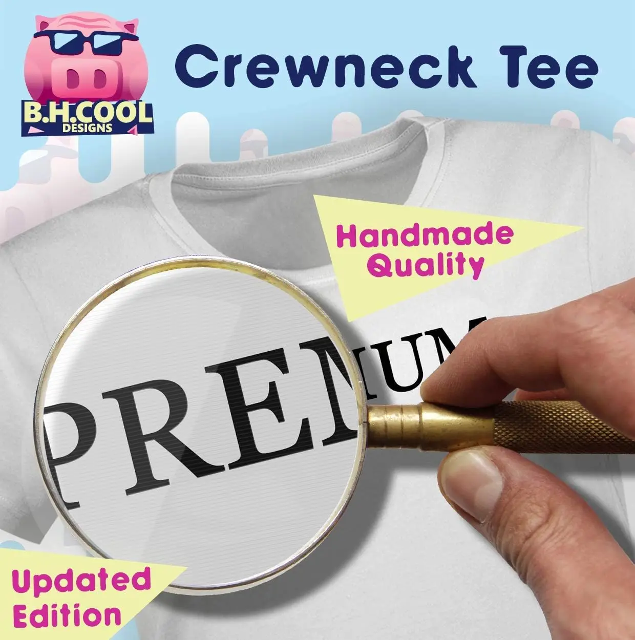 BH Cool Designs Привет Голодный. Я папа. - Мужская мягкая и удобная футболка CP05 черная