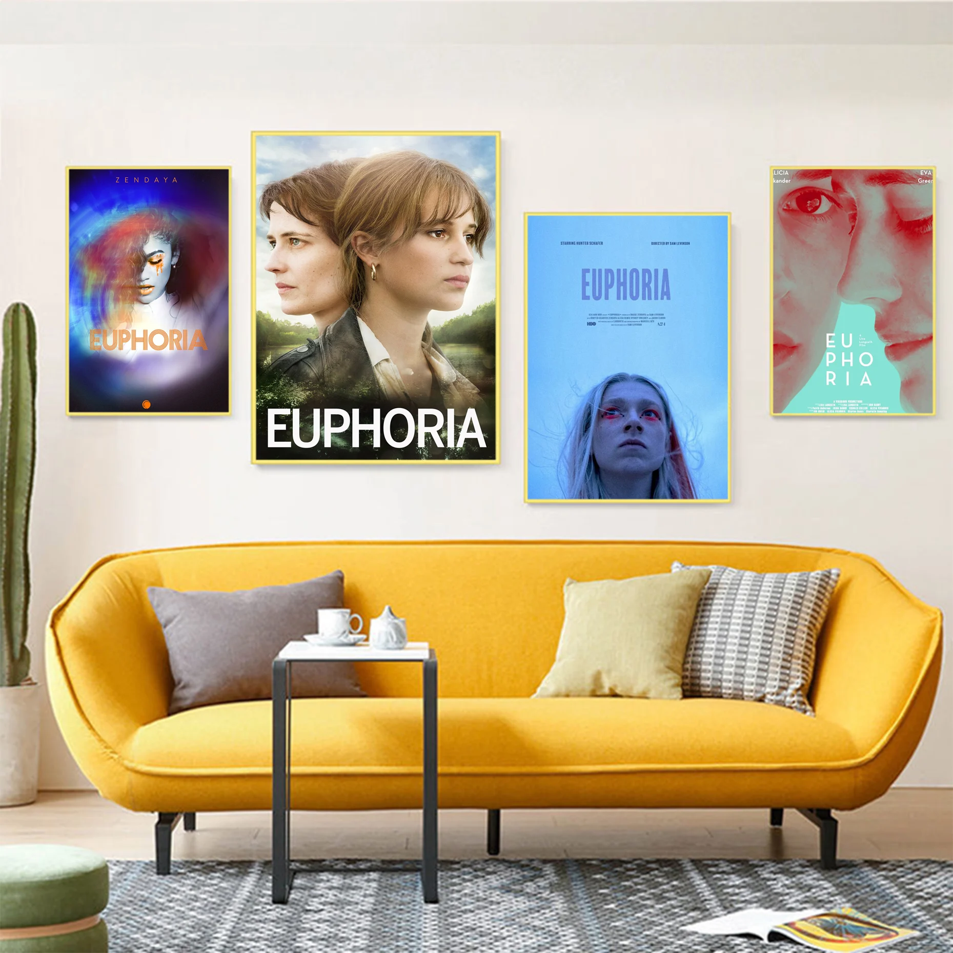 

Euphoria Movie Posters Kraft Paper Sticker DIY Room Bar Cafe Kawaii Room Decor