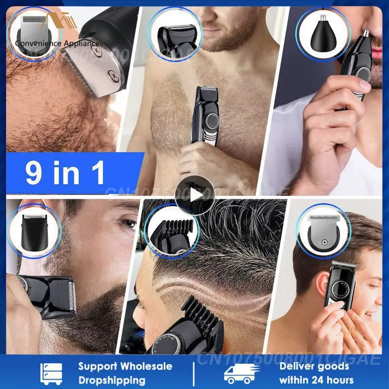 

NIKAI USB Electric Hair Clippers Multifunctional Portable Hair Trimmers Shaver Barber T-type Hair Cutting Machine Scissors QBMY