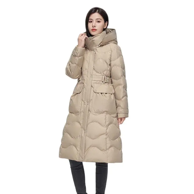 

Flagship Store Down Jacket Feminine Femperament In Long Winter Hooded Slim New Slim Warm Thick Coat Fashion Bread Clothing Women