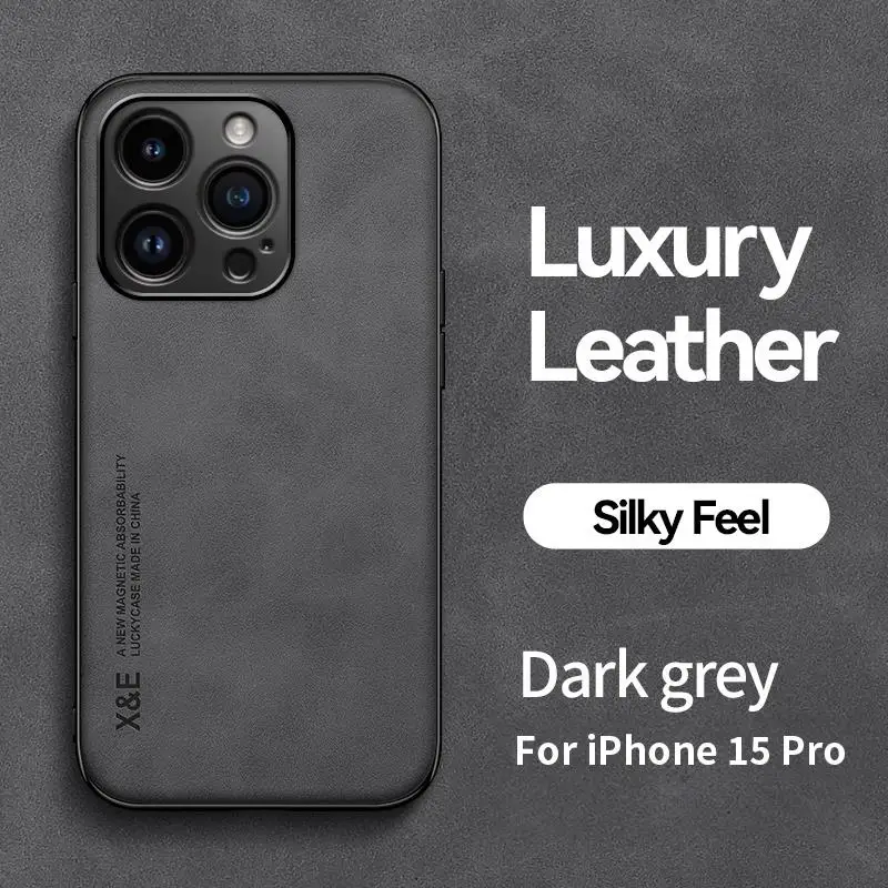 

Luxury Sheepskin Case For iPhone 11 12 13 14 15 Pro Max 14 Plus XS Max XR X 7 8 Plus 15 Cover Magnetic Leather Shockproof Bumper