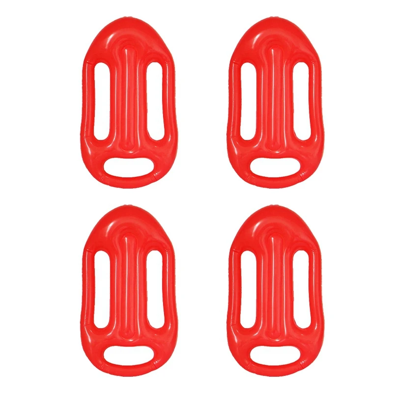 

4 Pieces Beach Lifeguard Inflatable Floating Board Children Practice Swimming Surfboard