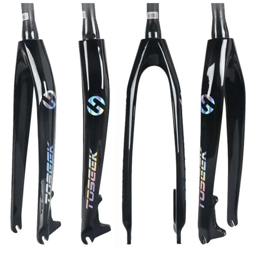 Передняя вилка для велосипеда TOSEEK горная горного жесткая из углеродного волокна
