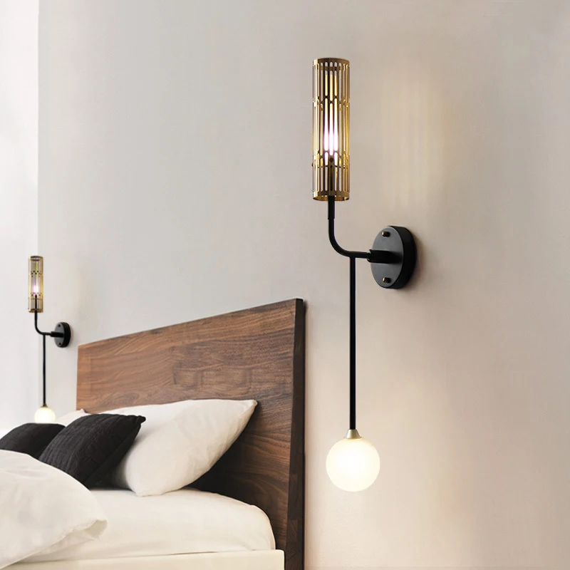 

Nordic Iron Wall Lamp LED Wall Lamp Sconces Living Room Aisle Bedside Bedroom Bathroom Home Decor Wall Sconce Lighting Fixtures