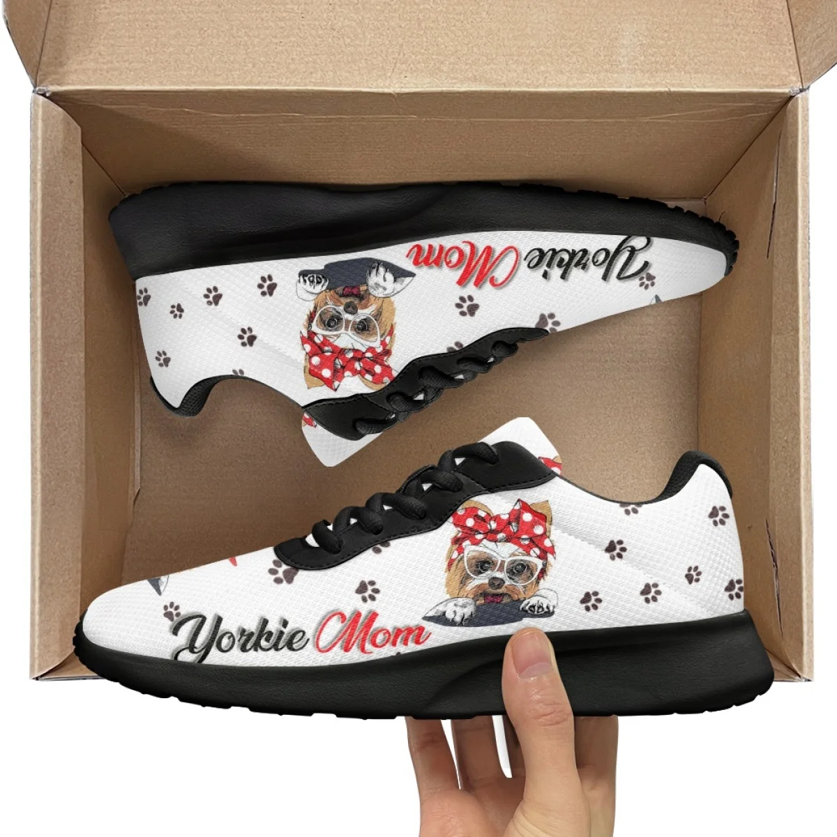 Женская обувь для тренировок и йоги с мультяшным рисунком симпатичных щенков