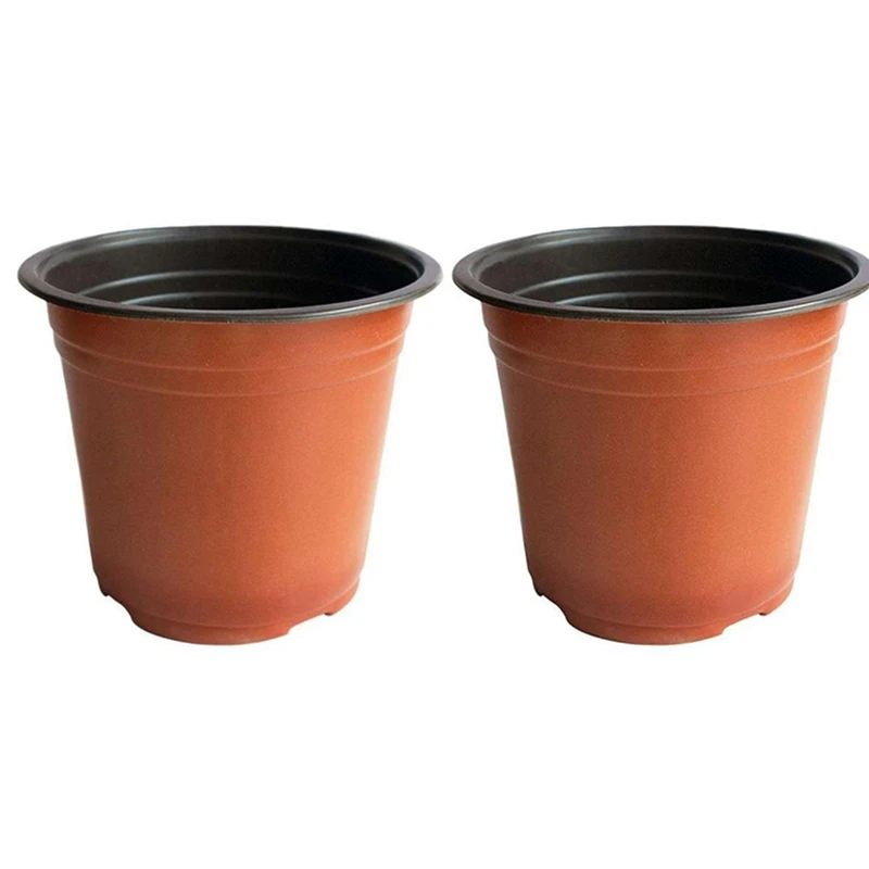 

200Pcs Plastic Flowerpot Plant Flowerpot Nursery Pot Indoor And Outdoor Gardening Plant Flowerpot 120X100mm & 130X105mm