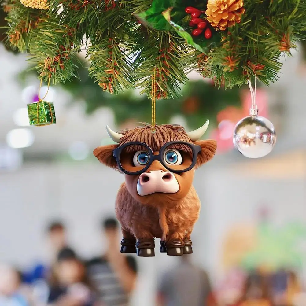 

Cartoon Cow Car Pendant Fine Texture Exquisite Workmanship Cute Christmas Tree Ornament Home Decoration