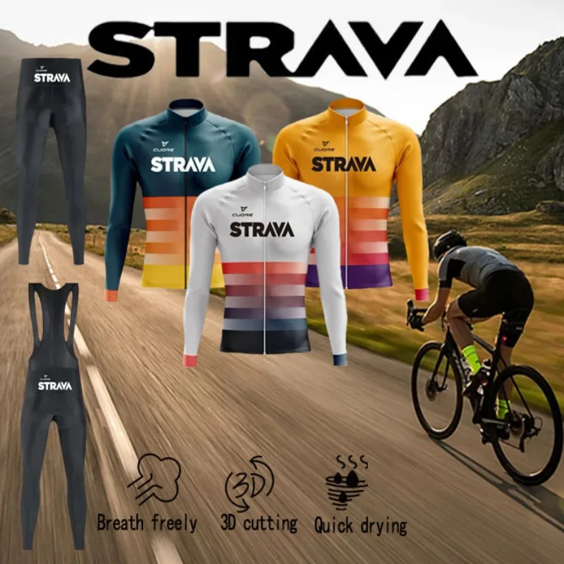 STRAVA Spring &amp Autumn Long Sleeve Jacket Road Mountain Bike Tracksuit Camping Christmas Thanksgiving Gifts