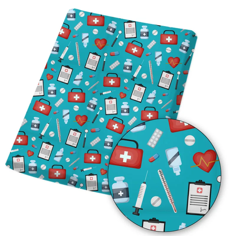 Cheer Bows медицинский тематический лист из полиэфирной хлопчатобумажной ткани