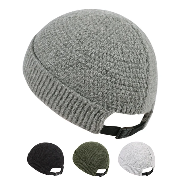 2022 NEW Baseball Cap Man Knitted Beanie Warm Soft Winter Hats Landlord Hip Hop Hat Skull Caps Outdoor Cotton Rolled Bonnet 1