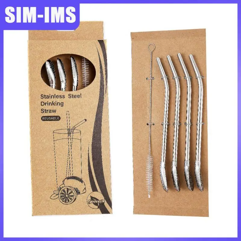 

Removable Mixing Pad Tea-strainer Coffee Stirring Spoon Long Handle Straight Curved Environmental Protection Straw Reuse