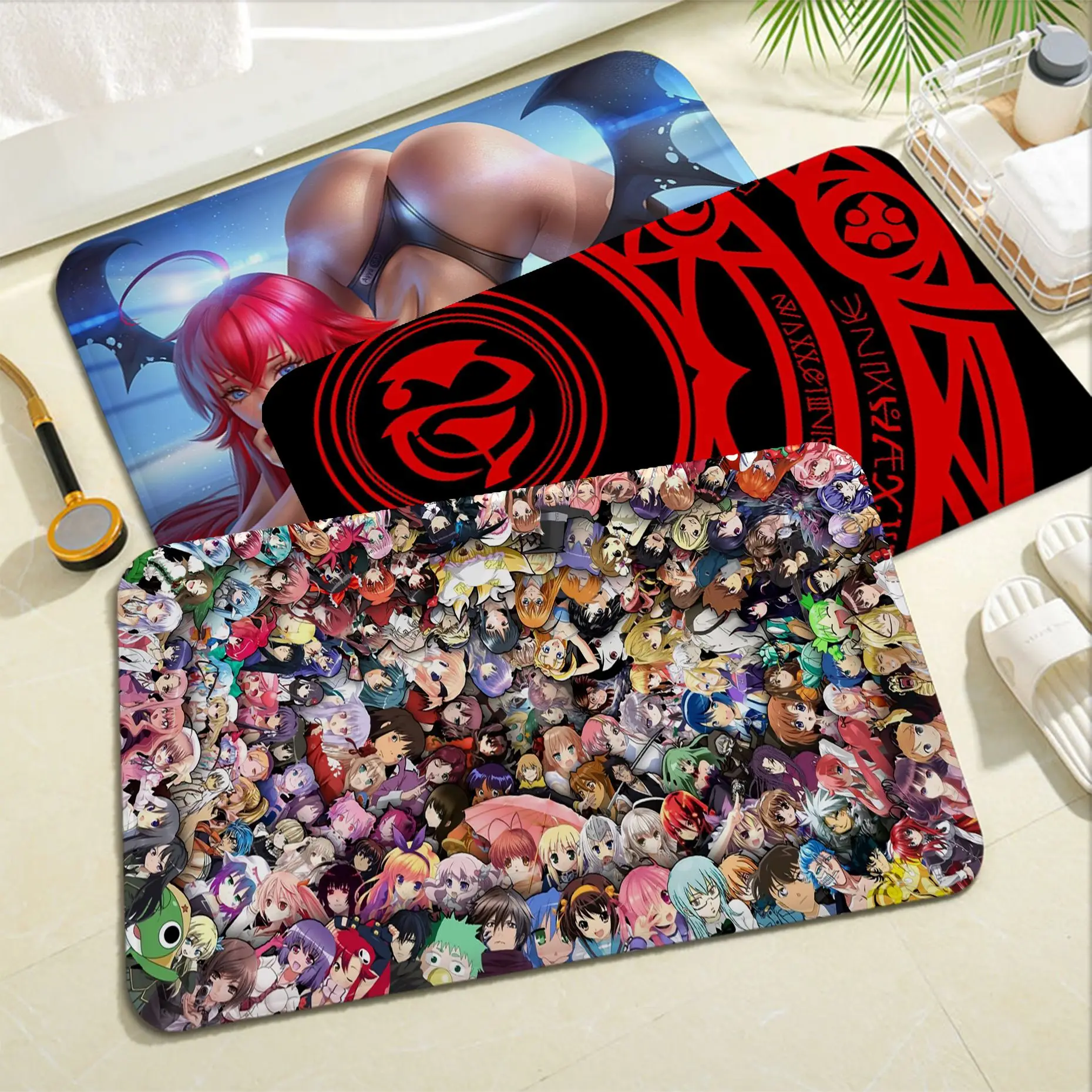 

High School DxD Door Mat Rectangle Anti-slip Home Soft Badmat Front Door Indoor Outdoor Mat Modern Home Decor