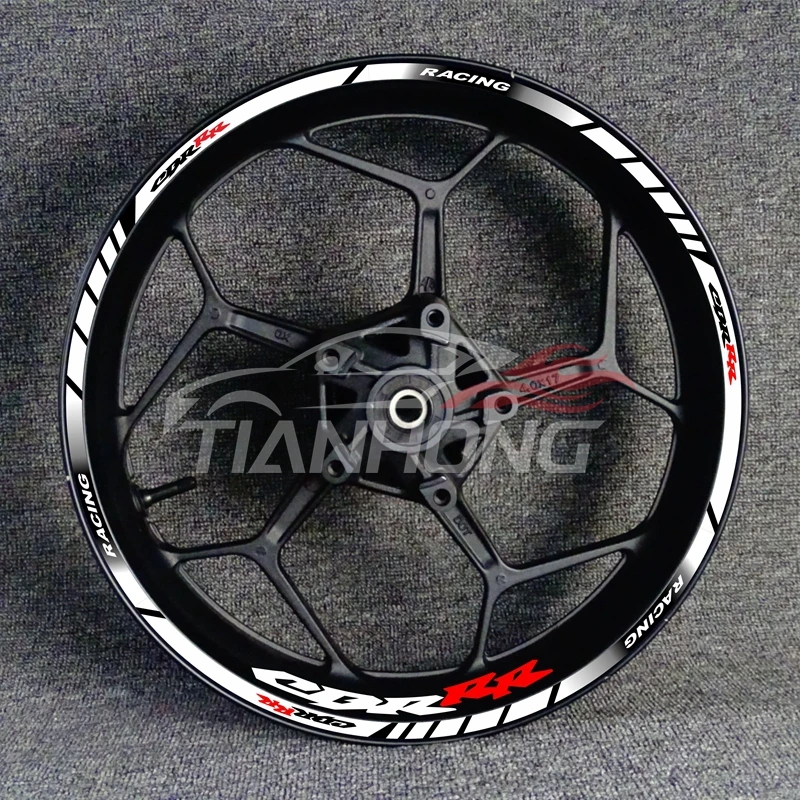 

Для Honda HRC CBR1000RR CBR600RR CBR500R CBR300R CBR250R CBR 650R мотоциклетные наклейки на колеса Светоотражающие Полоски обода 17"