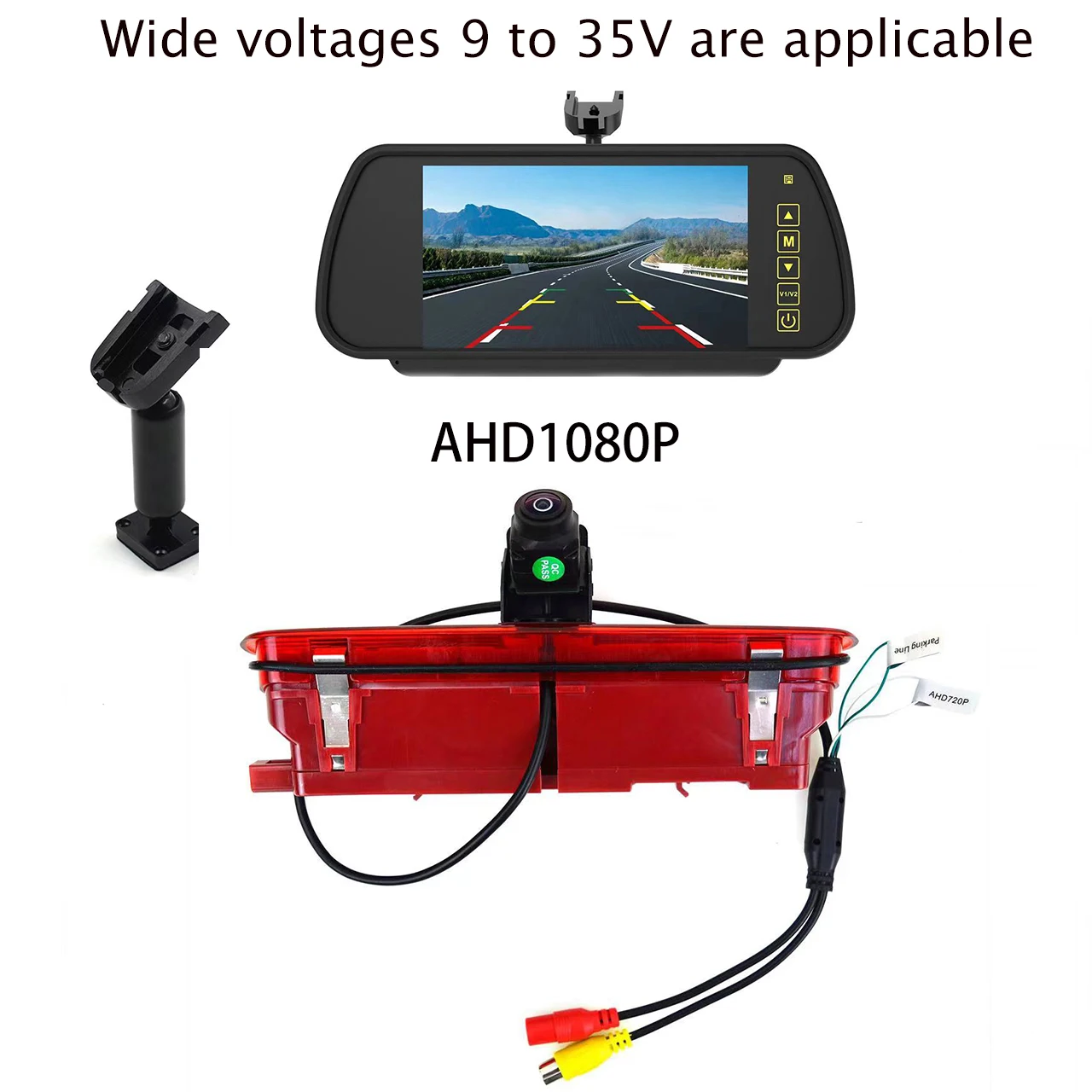 3-я камера заднего вида с высоким стоп-сигналом и 7-дюймовым зеркальным монитором