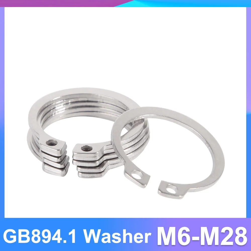 

M6 M8 M10 M12 M13 M14 M15 M16 To M28 304 Stainless Steel Elastic Ring Circlip Snap Retaining Washer GB894.1