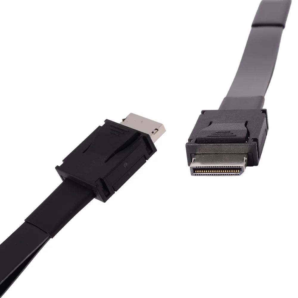 Фото ADT-Link PCI-E 4.0 X4 SFF-8611 Мужской удлинительный кабель FFC Oculink 64 Гбит/с для внешней графической док-станции, видеокарты, сервера ПК OCuLink №3