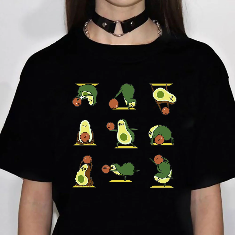 

Футболка с авокадо, женский летний топ в японском стиле Y2K, уличная одежда для девочек y2k