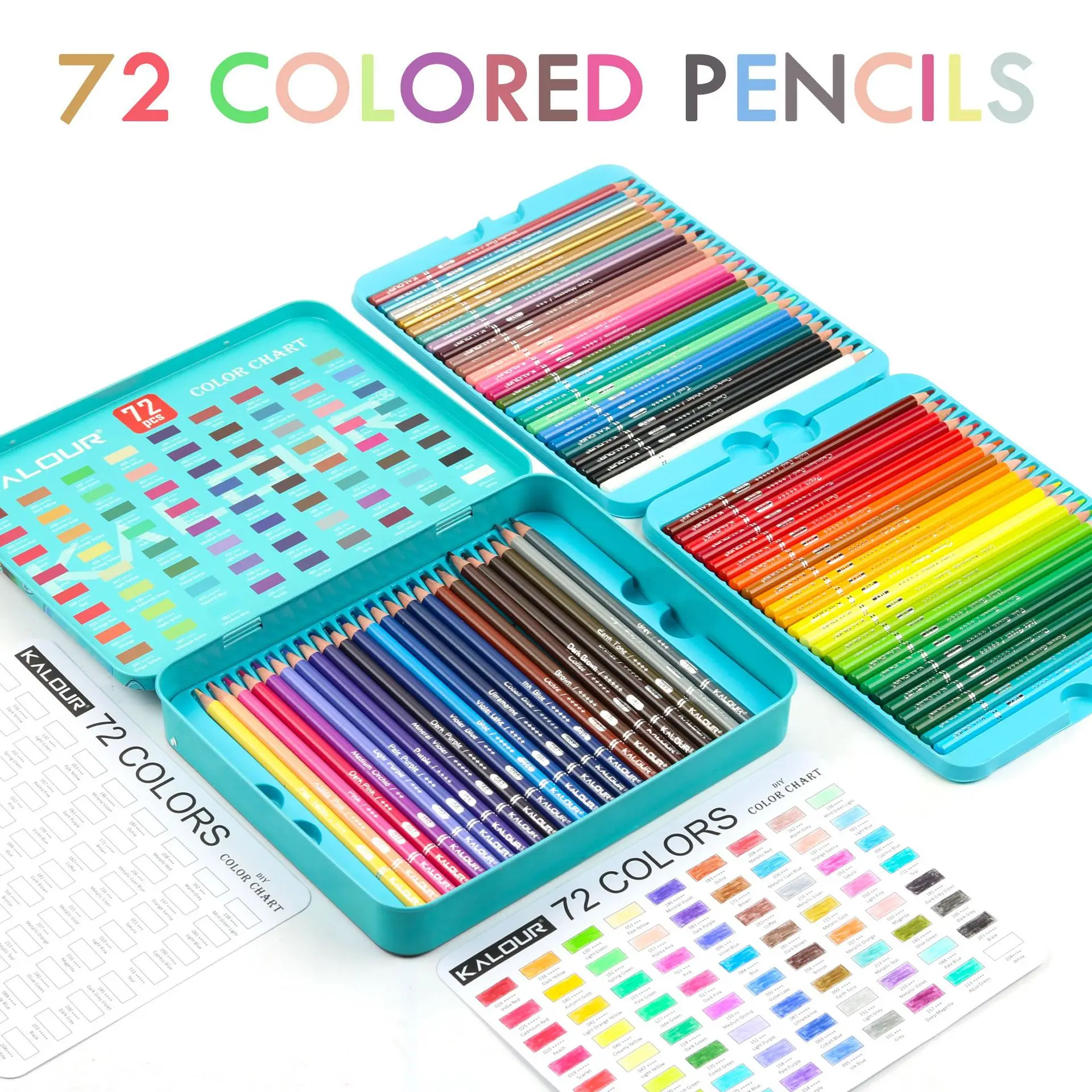 New 72 Color Professional Pencil Set Oily Tin Box Drawing Lapices De Colores School Artist Supplies |