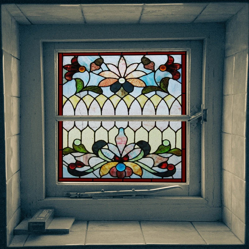 Статические липкие матовые оконные пленки из витражного стекла индивидуального