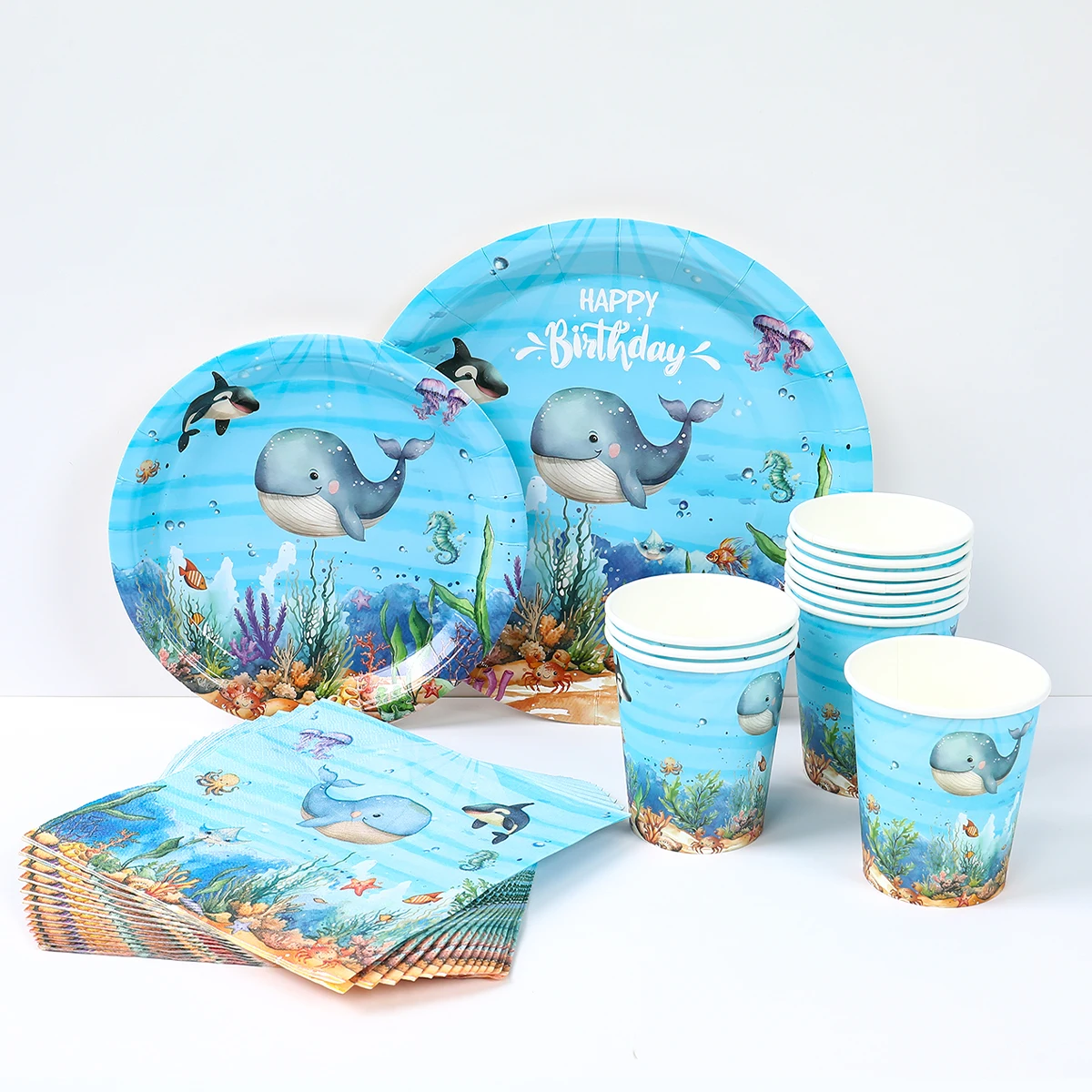 Скатерть с изображением океанского дельфина акула украшения для дня рождения