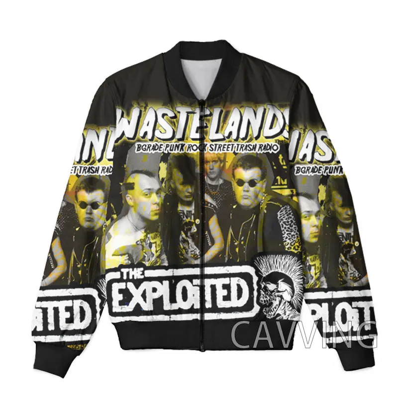 

CAVVING 3D Printed The Exploited Rock Zipper Bomber Jackets Men Overcoat Mens Coat Zip Up Jackets for Women/Men