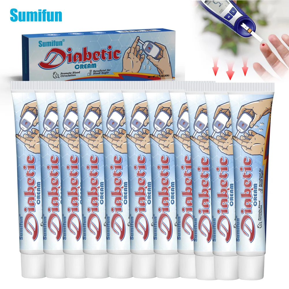 1-20 шт. крем для лечения диабета травяная мазь снижения уровня глюкозы в крови