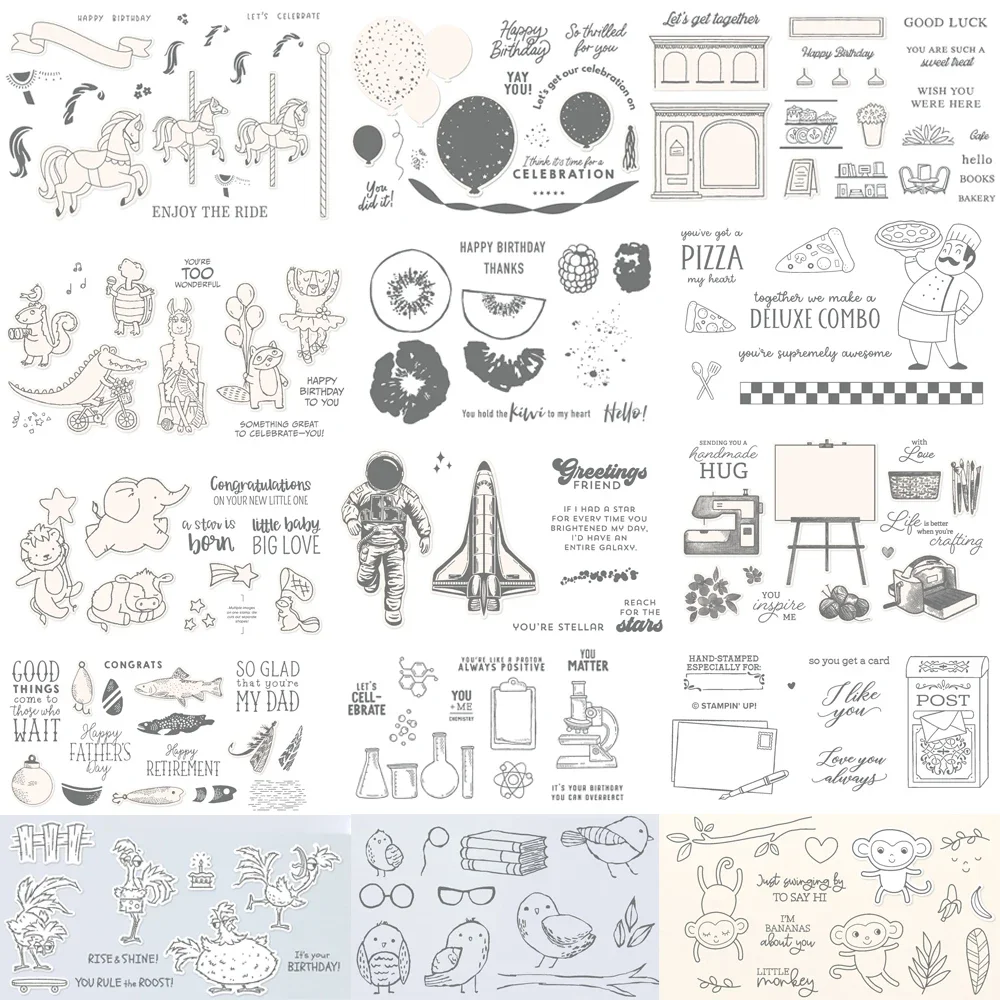 Забавные зоопарки животные прозрачные штампы и Вырубные продукты игровая