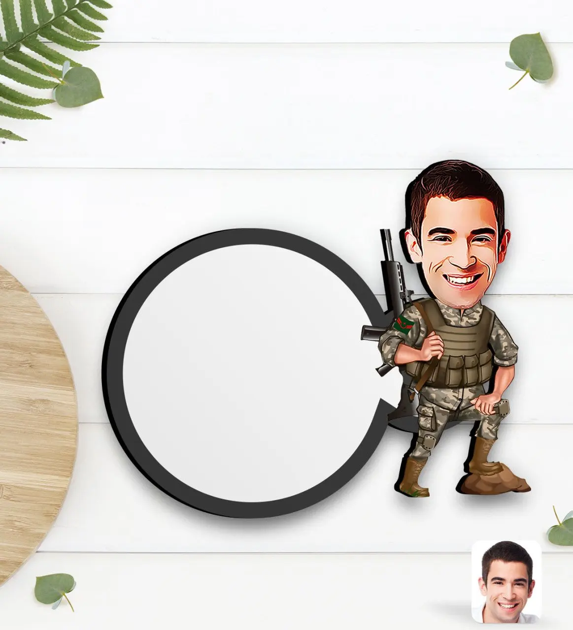 

Персонализированный эксперт, карикатура на деревянную чашку