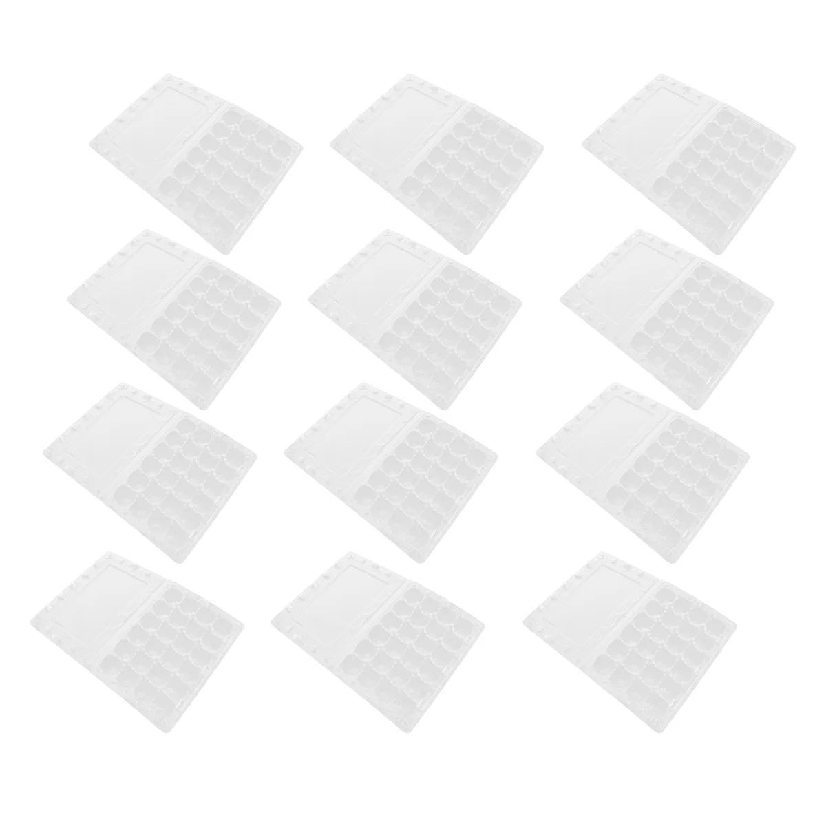 

12 Pcs Quail Egg Tray Clear Plastic Plate Holder Storage Container Home Carrier Refrigerator Trays Eggs Dish serving deviled